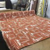 White Sailboats on Burt Orange Upholstery / Drapery Fabric By The Yard 54"W