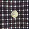 Cotton Flannel Twill Red / White / Blue  Plaid - Shirt Weight