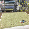 Duralee 42135-212 | Apple Green | Linen Floral Drapery Fabric with Pink Mauve