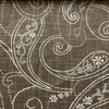 Duralee 42215-631 | Brown Sugar | Embroidered Paisley on Linen Drapery Fabric