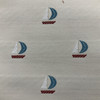 Sail Boat Fabric | Skipper on cream  | Nautical Upholstery Fabric