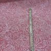 Tropical Floral Leaf Fabric Coral Pink White Stencil Designer Upholstery 54W