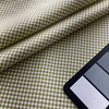Gingham Fabric By The Yard Green on Natural Drapery / Light Upholstery Fabric