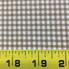 Gingham Fabric in Brown on Natural Upholstery & Curtain Fabric By The Yard