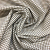 Gingham Fabric in Brown on Natural Upholstery & Curtain Fabric By The Yard