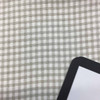 Gingham Fabric By the Yard Tan on Natural Drapery / Light Upholstery Fabric