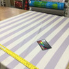 Lilac Purple & White Stripe 100% Wool Fabric | Carey Srtripe