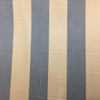 Navy Blue Brown Stripe 100% Wool Fabric | Designer Curtain