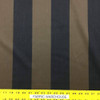 Navy Blue Brown Stripe 100% Wool Fabric | Designer Curtain