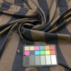 Navy Blue Brown Stripe 100% Wool Fabric | Designer Curtain
