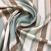 Tan & Sage Green Stripe 100% Wool Fabric | Designer Curtain