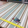 Tan & Sage Green Stripe 100% Wool Fabric | Designer Curtain