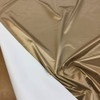 Golden Brown Sateen Luster Blackout Curtain Lining Fabric | Med Weight | White Back