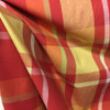 Plaid in Yellow, Red, & White | Upholstery / Curtain Fabric | Cotton | Reversibl