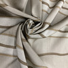 Shimmering Tan Brown Gold Stripe | Sateen Reversible Upholstery & Curtain Fabric