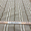 Shimmering Tan Brown Gold Stripe | Sateen Reversible Upholstery & Curtain Fabric