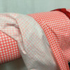 Orange Gingham vinyl table cloth fabric