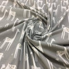 Giraffe Themed Kids  Fabric | Upholstery / Drapery Fabric / Gray Colors