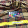 Callaway Vintage Plaid Drapery Fabric | 54" Wide | BTY |  Gold, Brick and Navy
