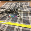 Coffee and Cream Plaid Drapery Fabric | 54" Wide | BTY | Brown, Cream and Aqua