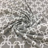 Gray and White Geometric Printed Outdoor Fabric/ Drapery Fabric | BTY | 54"W