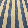 Vertical Patterned Stripes in Navy Blue and Tan Upholstery Fabric | 54"W | BTY