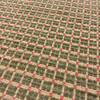 Textured Chenille Checks in Brown and Red Upholstery Fabric | 54" | BTY