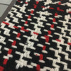 Black Red White Birshka Weave Wool Fabric | Coarse Weave | 80/20 | 20oz