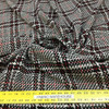 Black Red White Birshka Weave Wool Fabric | Coarse Weave | 80/20 | 20oz