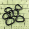 Black  D Ring | Metal | heavy gauge | 1 inch