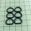 Black  D Ring | Metal | heavy gauge | 1 inch
