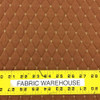 Brown with Traditional Stitched Diamonds Upholstery Fabric | 54" | By the Yard