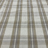 Tan and Khaki Plaid Chenille Upholstery Fabric | 54" | By the Yard | Durable