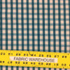 Aqua Blue and White Check Upholstery / Drapery Fabric | 54"W | By the Yard