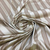 Formal Stripes in Golden Tan and Bronze Upholstery Fabric | 54"W | By the Yard