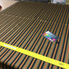 Multicolored Stripes on Black Upholstery Fabric | 54" | By the Yard | Durable
