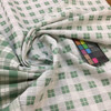 Windowpane Check in Green and White Upholstery Fabric | 54"W | BTY | Durable