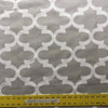 Moroccan Tile Geometric in Gray and White Upholstery / Drapery Fabric | 54" Wide