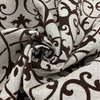 Velvet Scroll in Brown Upholstery / Drapery Fabric | 54 Wide | BTY | Linen-like
