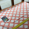 Orange Doodled Diamond Lattice Upholstery / Drapery Fabric | 54 W | By the Yard