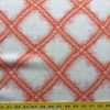 Orange Doodled Diamond Lattice Upholstery / Drapery Fabric | 54 W | By the Yard