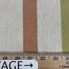 Reversible Stripes in Green and Orange Upholstery Fabric | 60 Wide | By the Yard