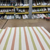 Reversible Stripes in Green and Orange Upholstery Fabric | 60 Wide | By the Yard