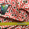 Hexagon Geometric in Salmon and Brown Home Decor Fabric | 54" W | By the Yard