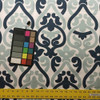 Modern Damask Blues on White | Upholstery / Drapery Fabric | 54" W | By the Yard