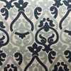 Modern Damask Blues on White | Upholstery / Drapery Fabric | 54" W | By the Yard