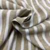 Tan and Natural Striped Drapery Fabric | Linen-like |  Lightweight | 54"W | BTY