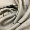 Tan with Black Pinstripes Upholstery / Drapery Fabric | 54 Wide | By the Yard
