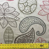 Doodled Paisley on Natural Upholstery / Drapery Fabric | 54" Wide | By the Yard