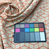 Sunbrella TAN ORAANGE GEOMETRIC | Furniture Weight Fabric | 54  | 64182-0001